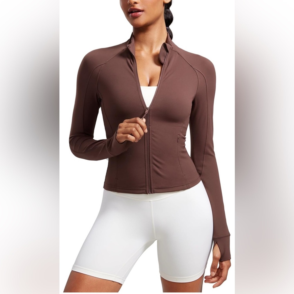 CRZ YOGA Butterluxe Cropped Workout Jacket, size L